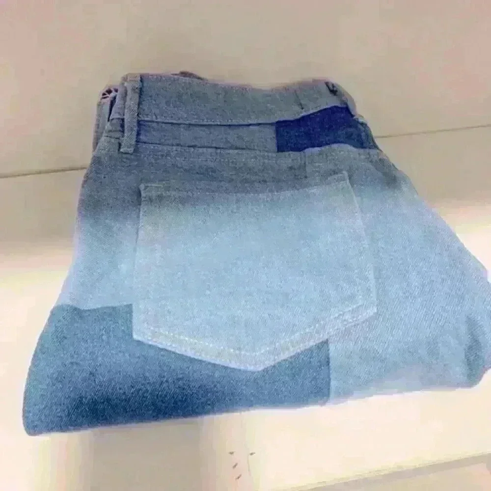 Hollister Ultra High Rise Mom Jeans Vintage Stretch Patchwork 11R Raw Hem 30/27